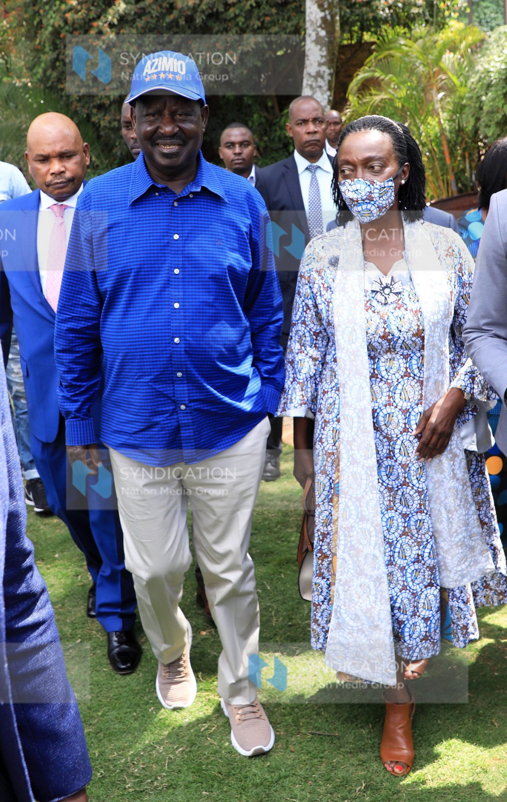 Raila Odinga together with Narc Kenya leader Martha Karua