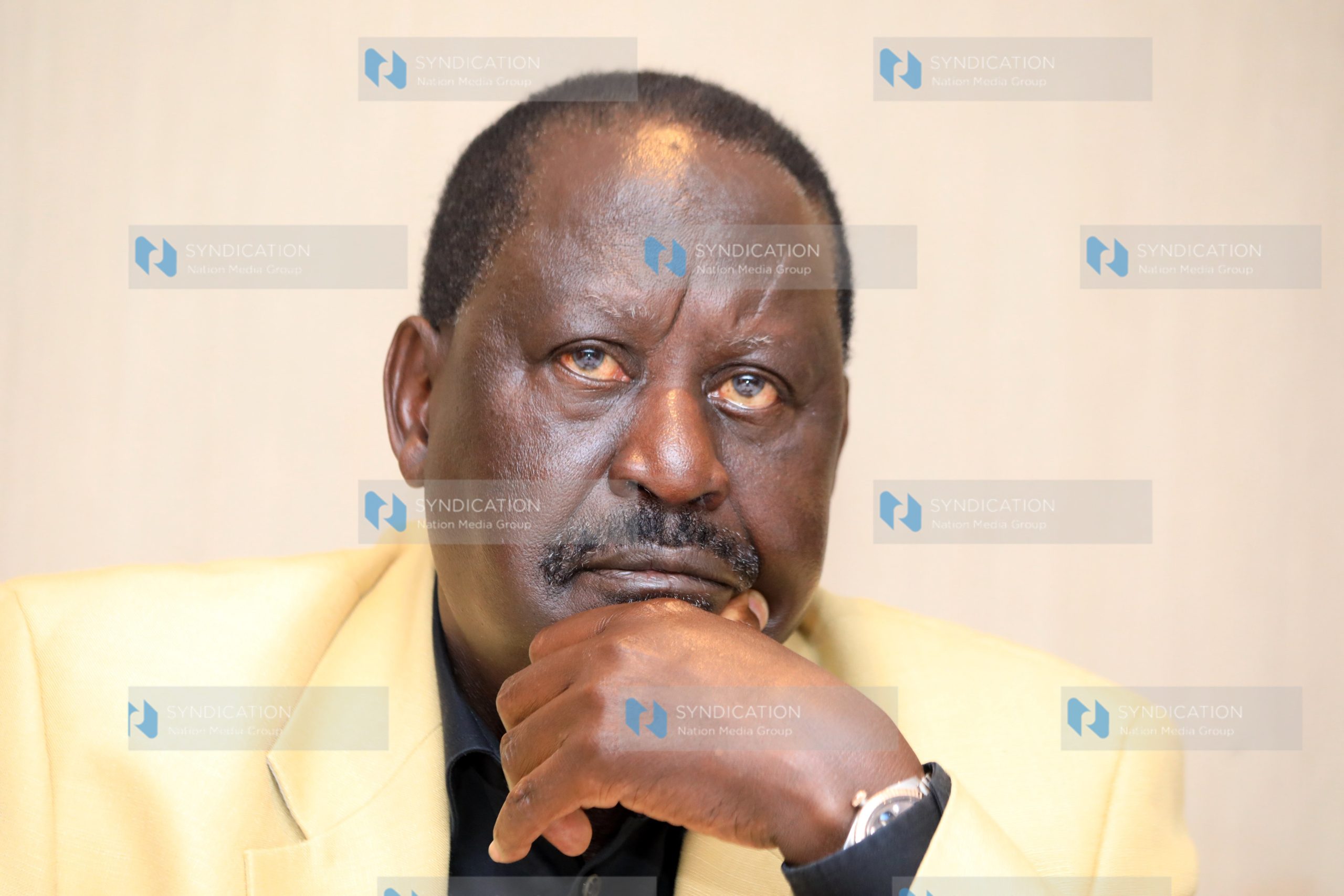 ODM leader Raila Odinga at Serena Hotel