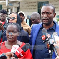 Nairobi Senator Edwin Sifuna at Nairobi City Mortuary