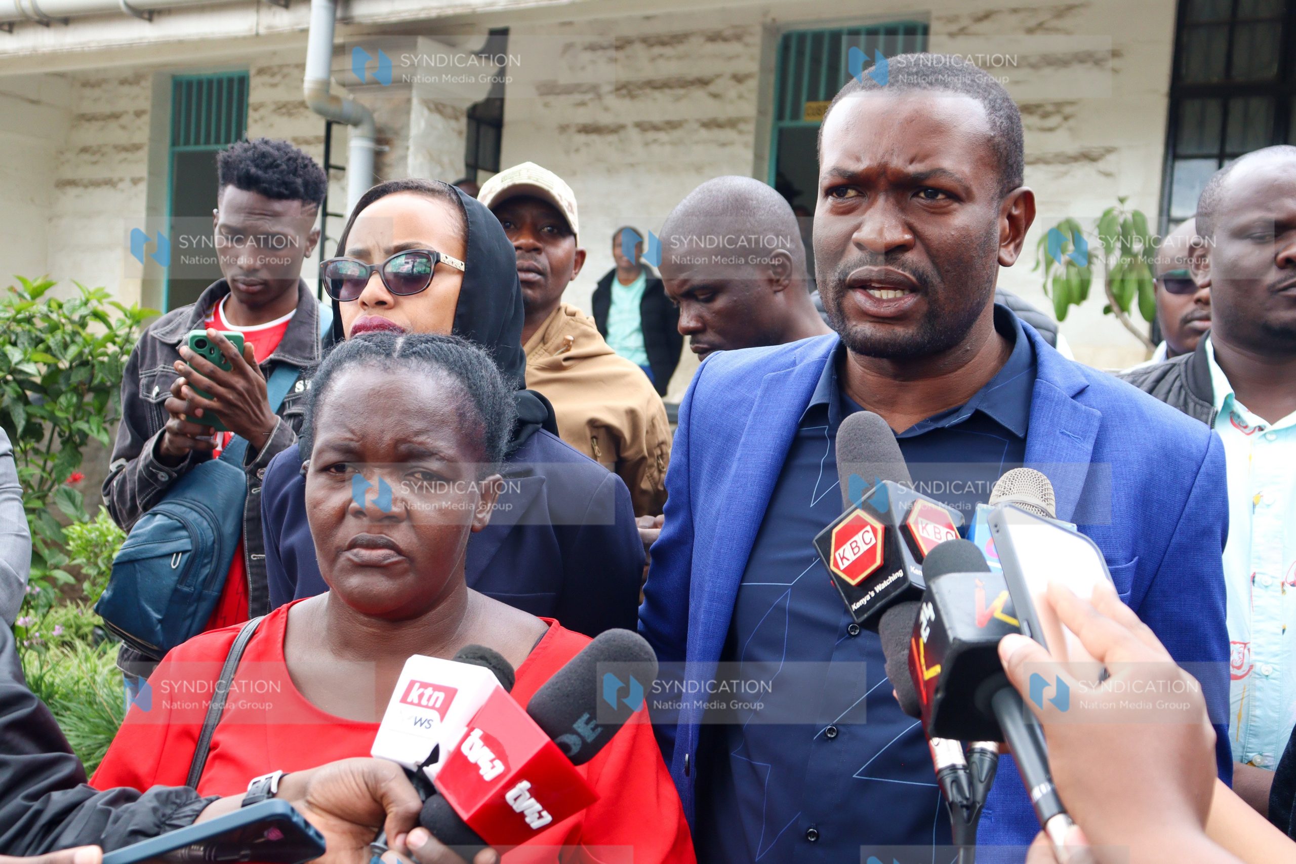 Nairobi Senator Edwin Sifuna at Nairobi City Mortuary