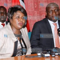 National Assembly Deputy Speaker Joyce Laboso (left) and Kericho Senator Charles Keter