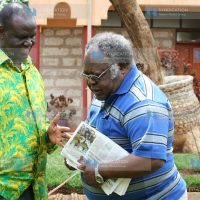 Current Meru County Senator Kiraitu Murungi and the first Meru County Senator Julius Muthamia