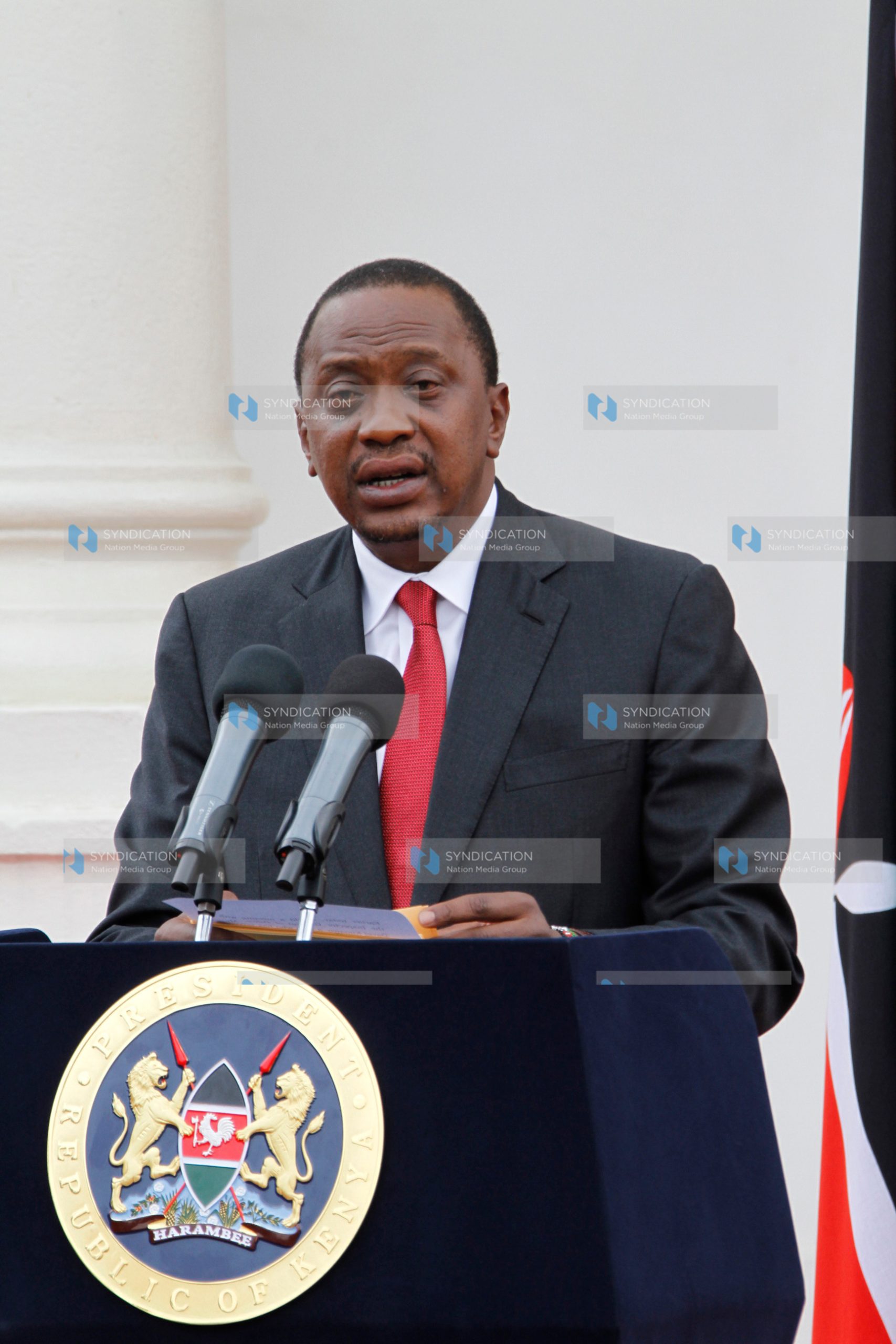 President Uhuru Kenyatta addresses the nation at State house