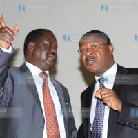 CORD principals, Former Prime Minister Raila Odinga and Moses Wetangula