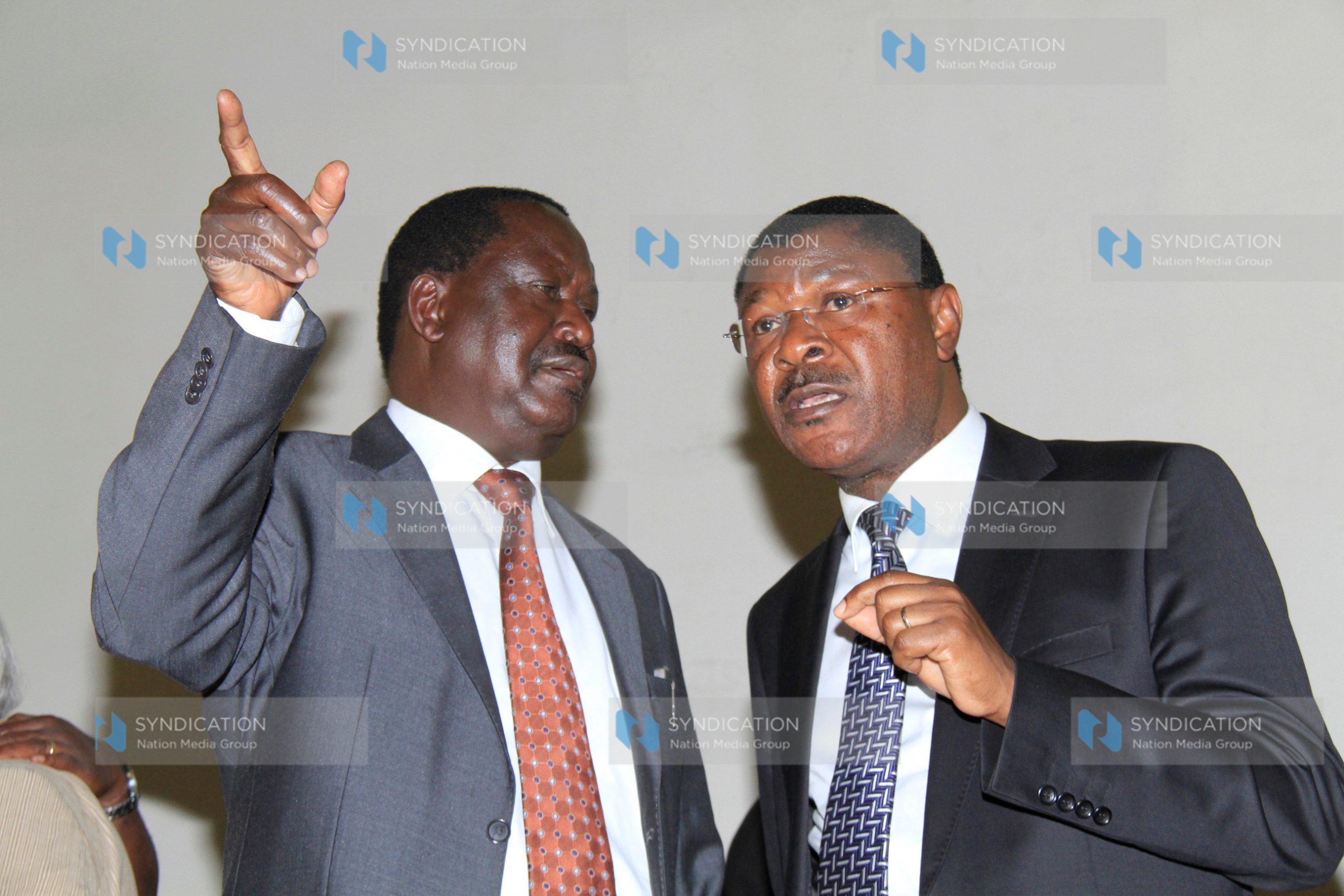 CORD principals, Former Prime Minister Raila Odinga and Moses Wetangula