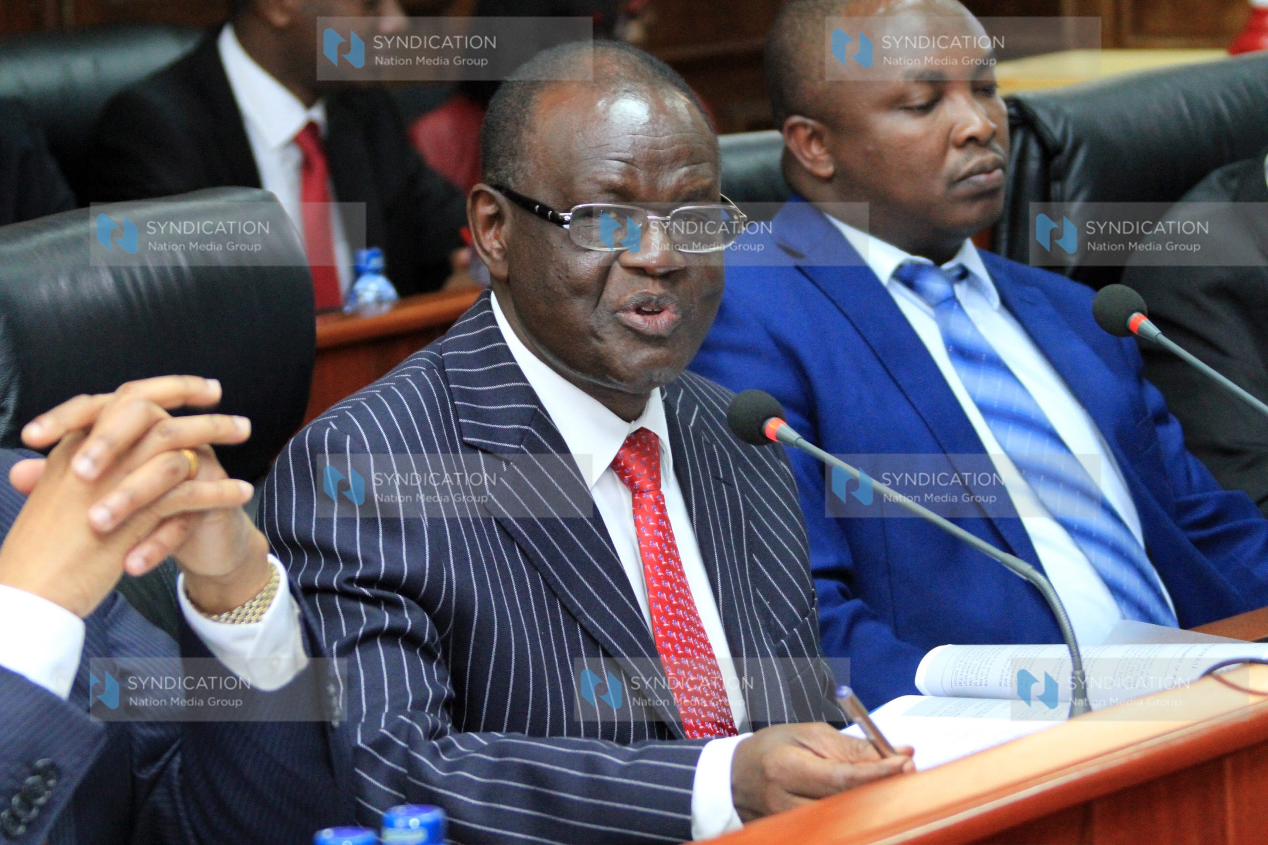 Meru Governor Kiraitu Murungi when he appeared before Senate Committee