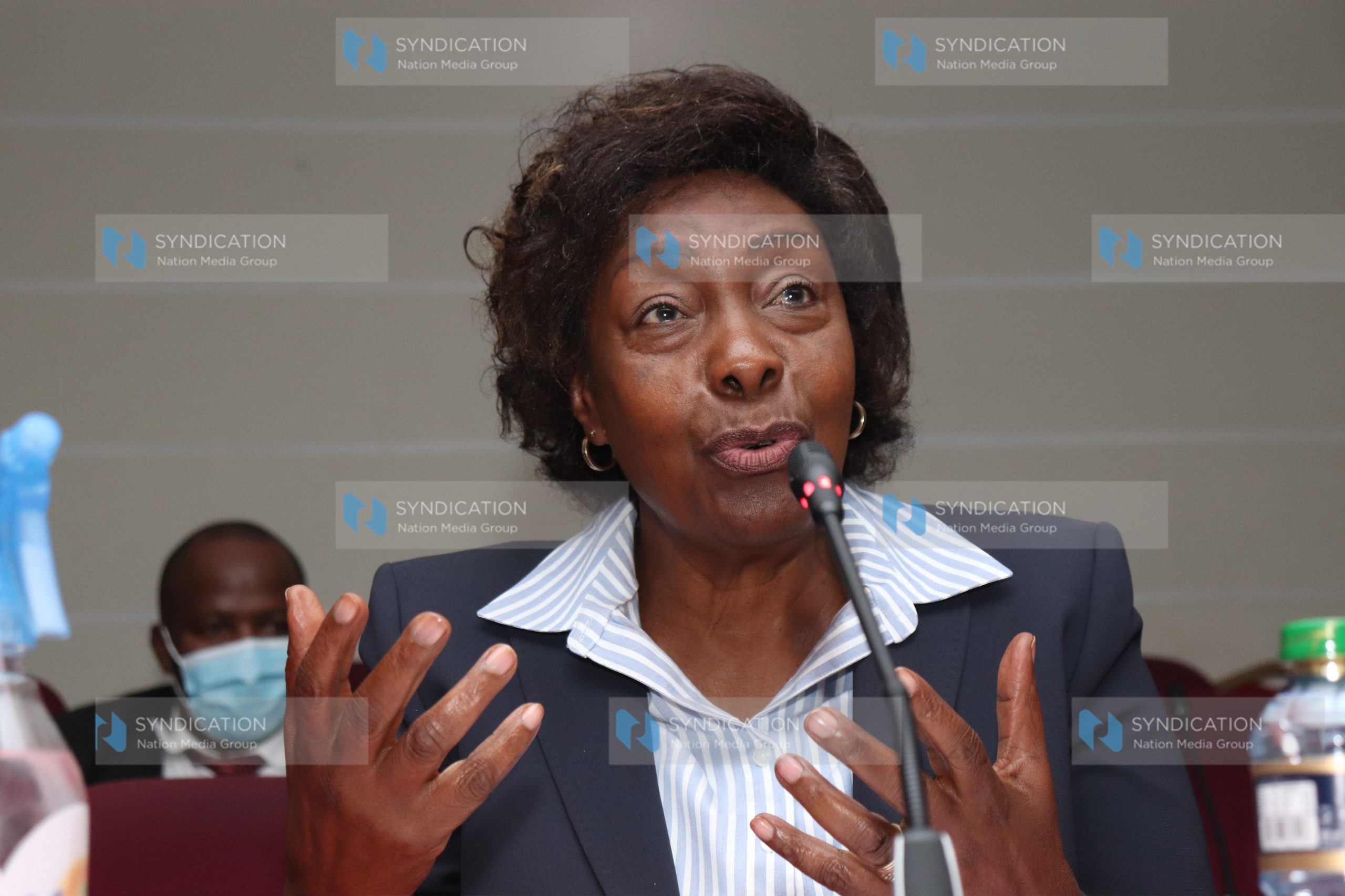 Kitui Governor Charity Ngilu appears before the Senate County Public and Investments Committee