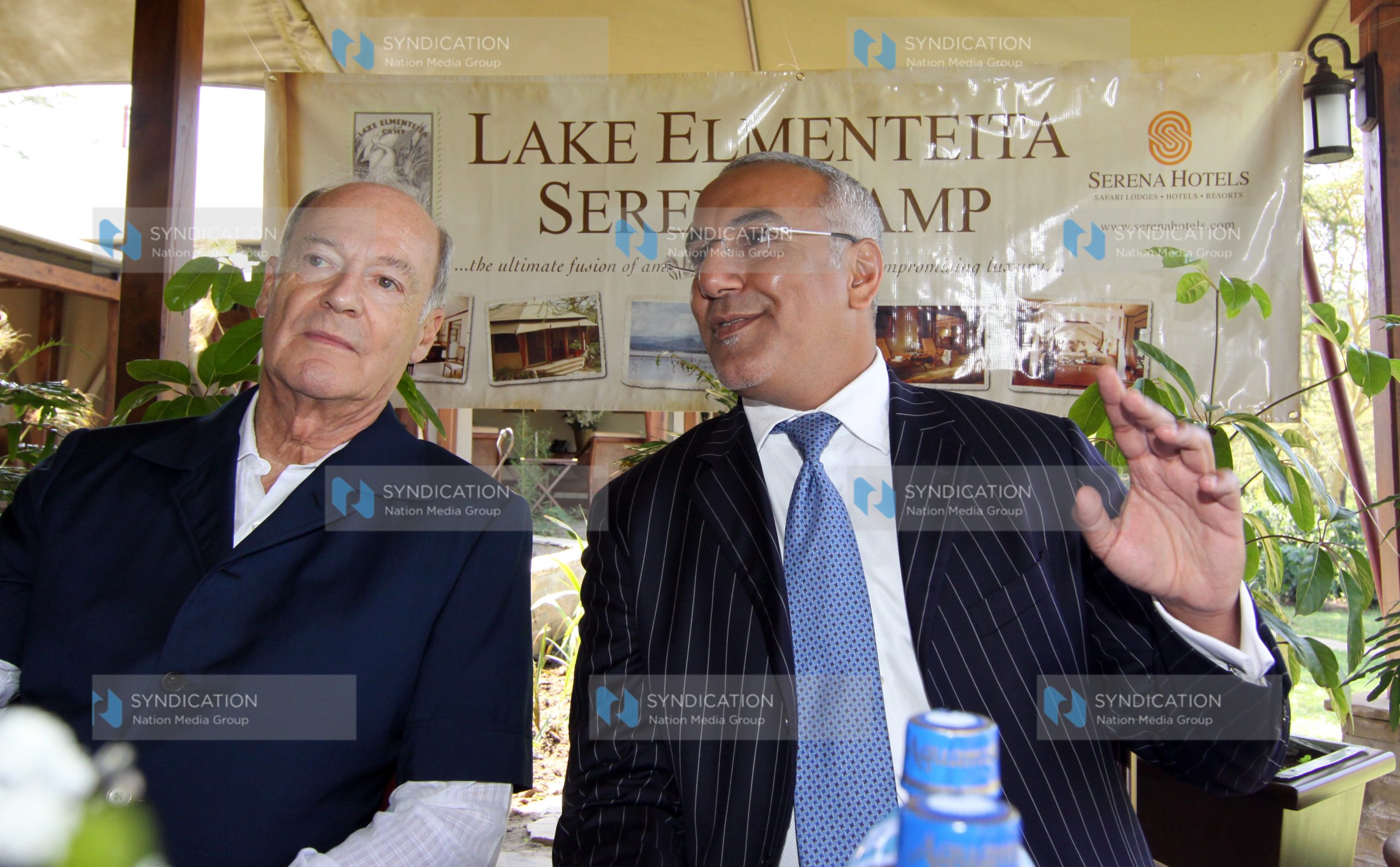 His Highness Prince Amyn Aga Khan and Tourism Minister Najib Balala
