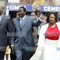 President Mwai Kibaki and the Prime minister Raila Odinga and Area MP Wavinya Ndeti