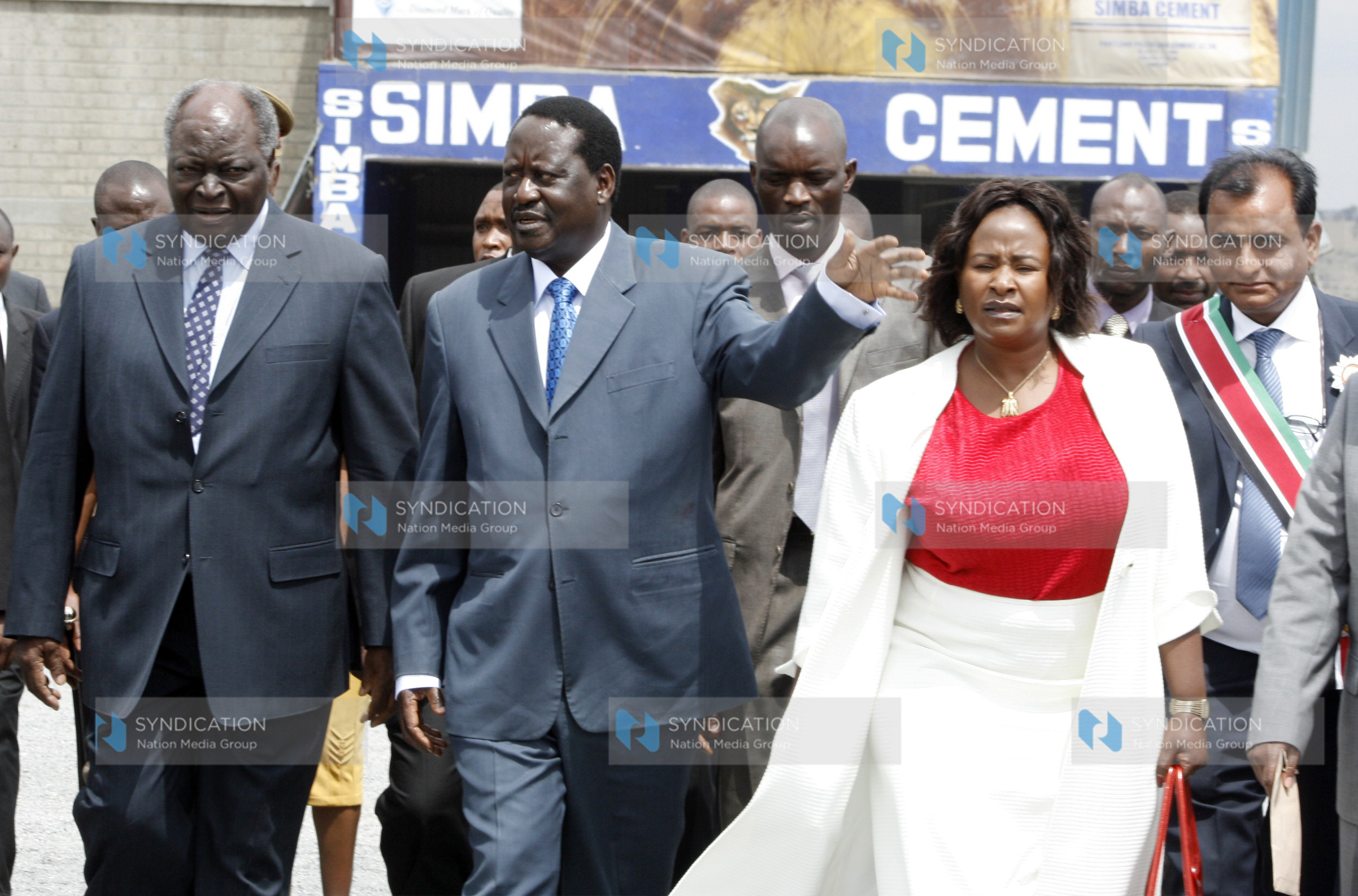 President Mwai Kibaki and the Prime minister Raila Odinga and Area MP Wavinya Ndeti