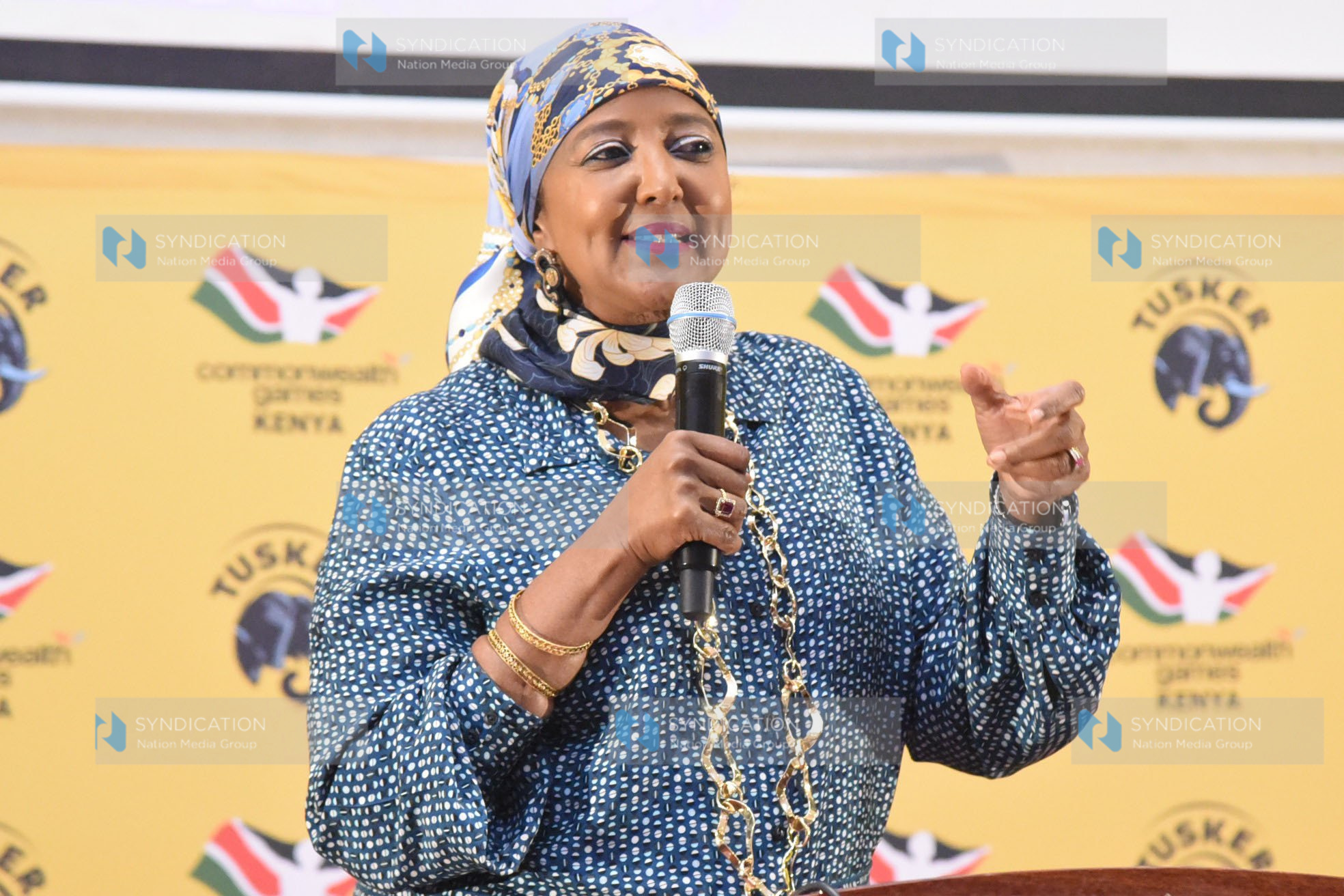 Sports Cabinet Secretary Amina Mohamed, during the Commonwealth Games 2022