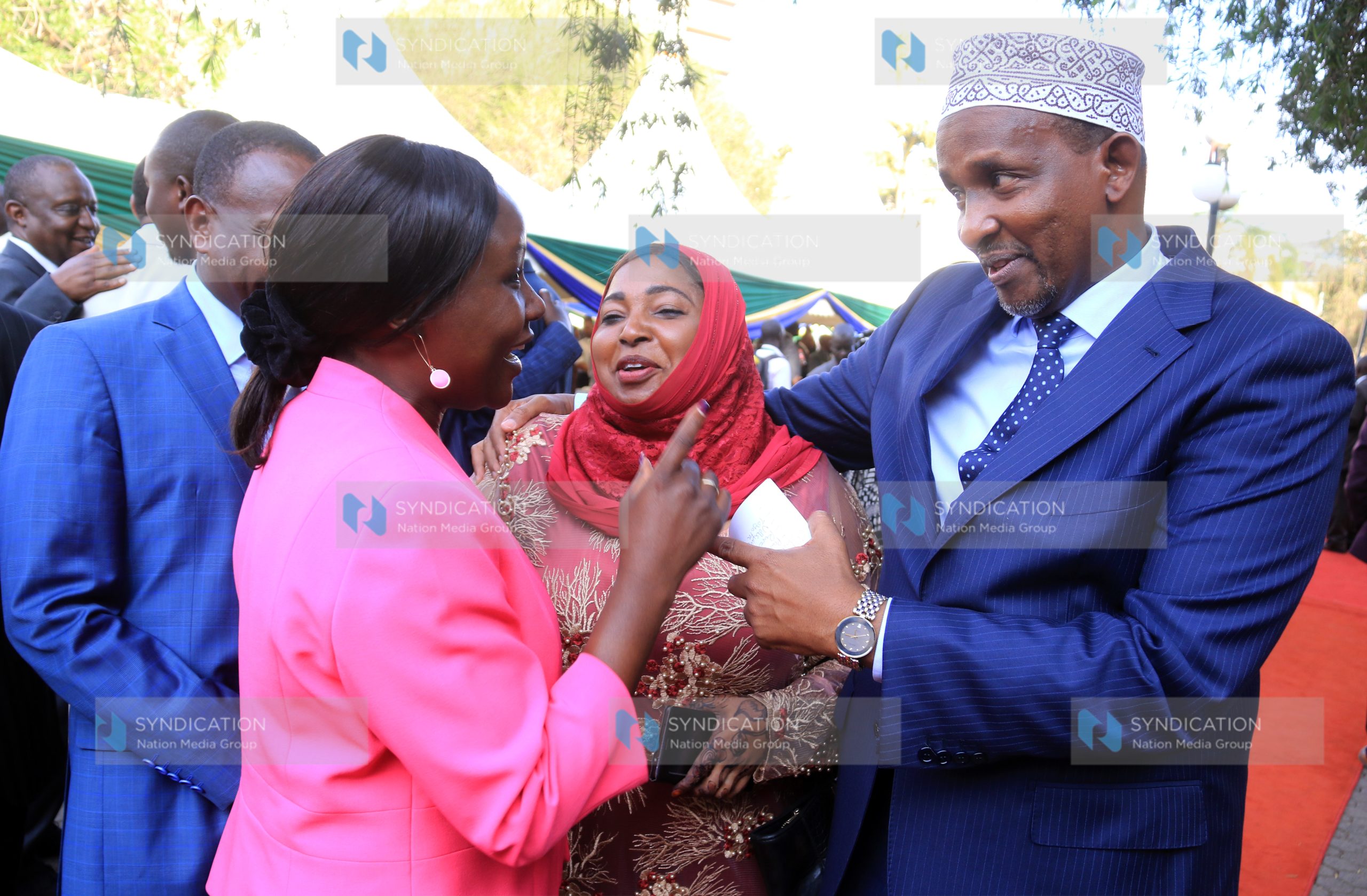 Runyenjes MP Cecily Mbarire, Mombasa Women Representative Mishi Mboko and National Assembly majority leader Aden Duale senate