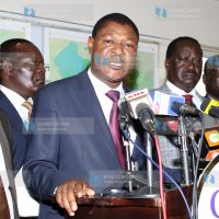 CORD Principals Moses Wetangula and Raila Odinga