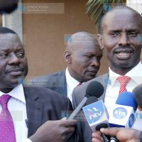 KNUT Secretary General Wilson Sossion together with Chairman Mudzo Nzilli