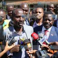 KNUT Secretary General Wilson Sossion and his national Chairman Mudzo Nzili