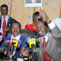 KNUT Chairman Mudzo Nzilli and Secretary General Wilson Sossion