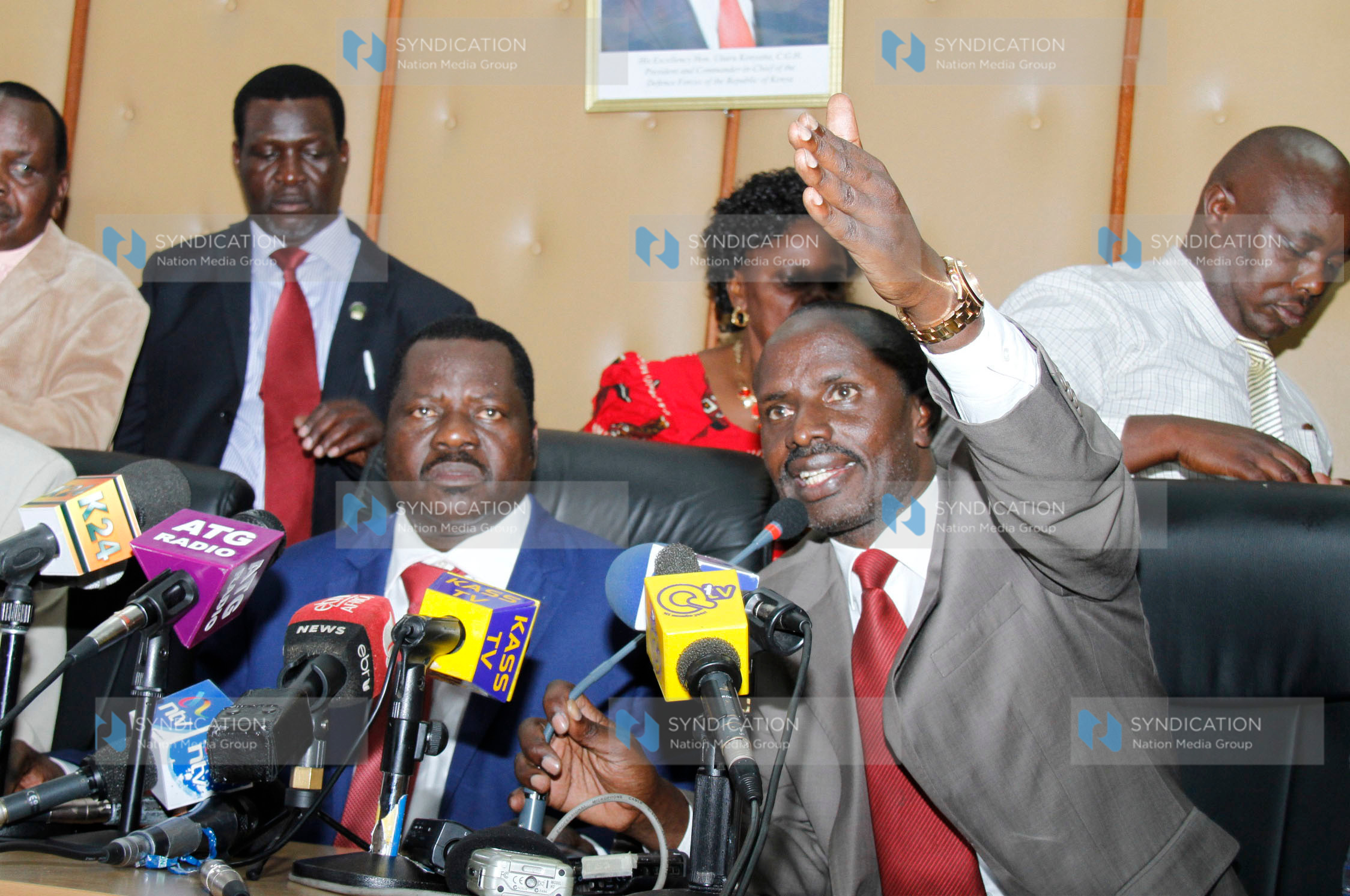 KNUT Chairman Mudzo Nzilli and Secretary General Wilson Sossion