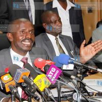 KNUT Secretary General Wilson Sossion and Deputy secretary General Charles Katege