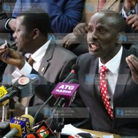 KNUT Secretary General Wilson Sossion and his national Chairman Mudzo Nzili
