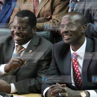 KNUT Secretary General Wilson Sossion and his national Chairman Mudzo Nzili