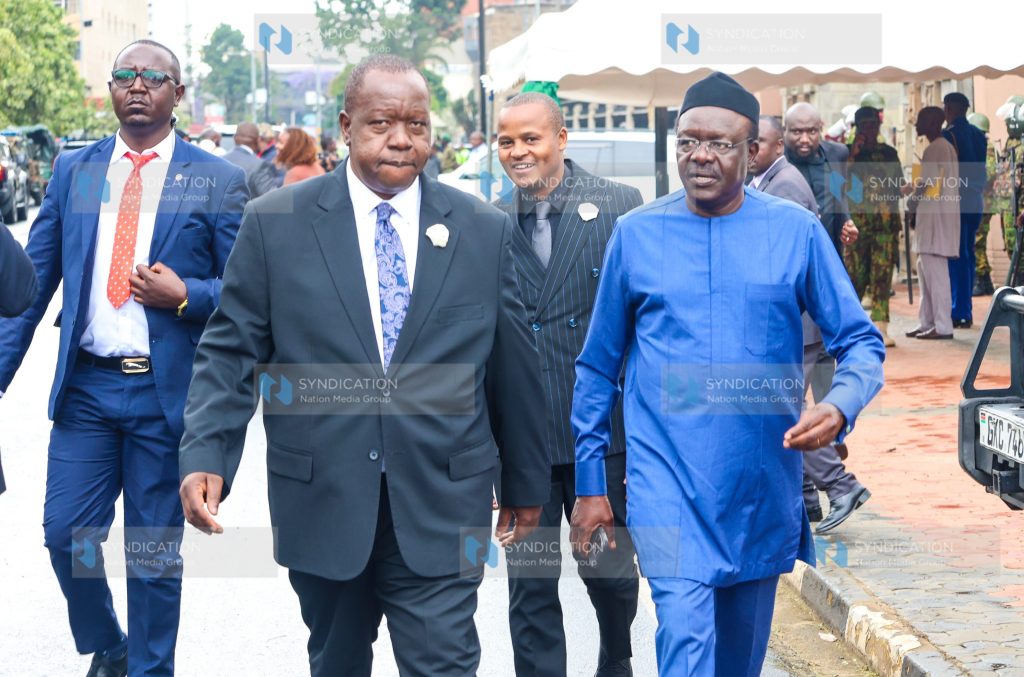 Former Interior Cabinet Secretary Fred Matiang'I and Former Secretary-general of the UNCTAD Mukhisa Kituyi
