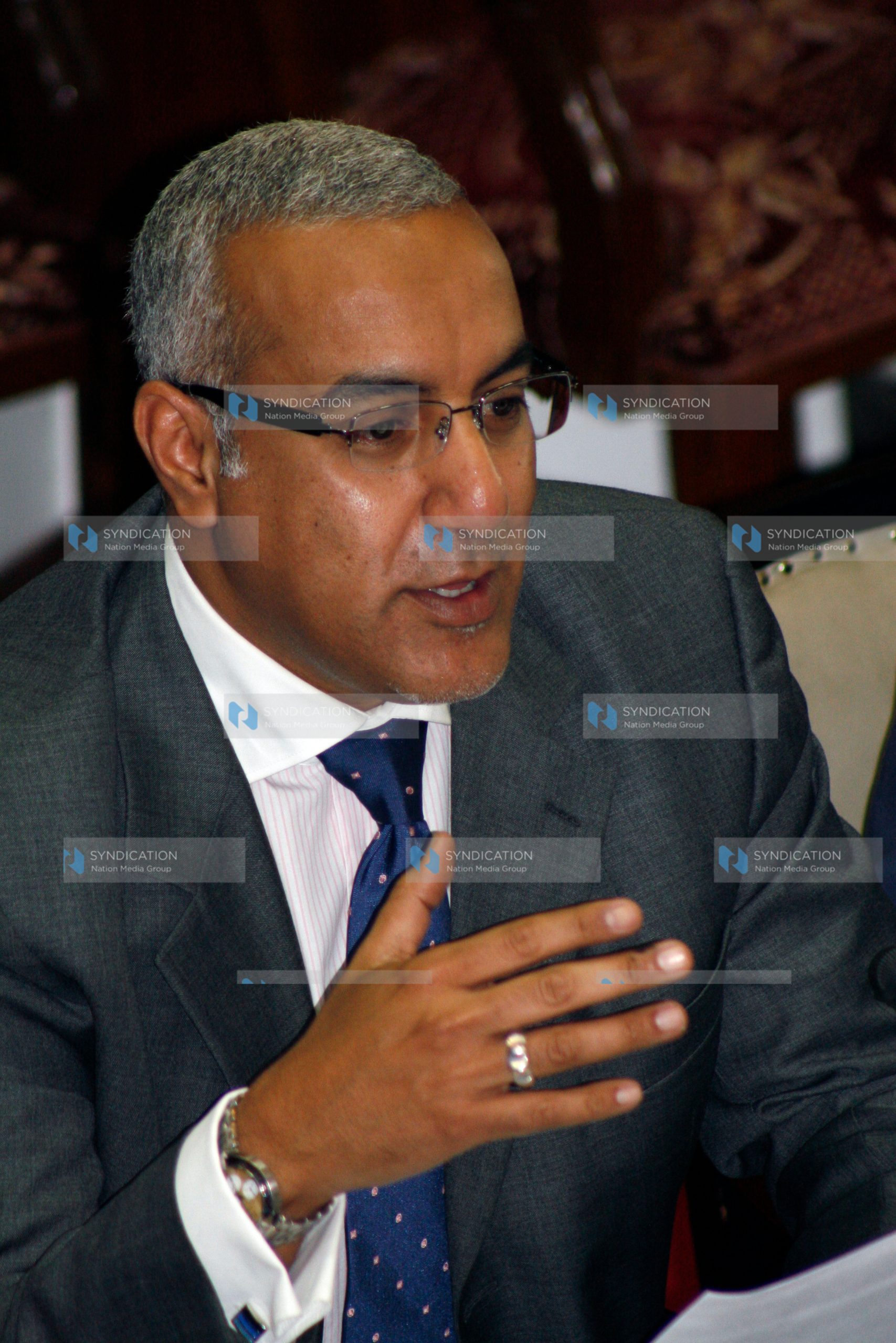 Tourism Minister Najib Balala address the finance committee