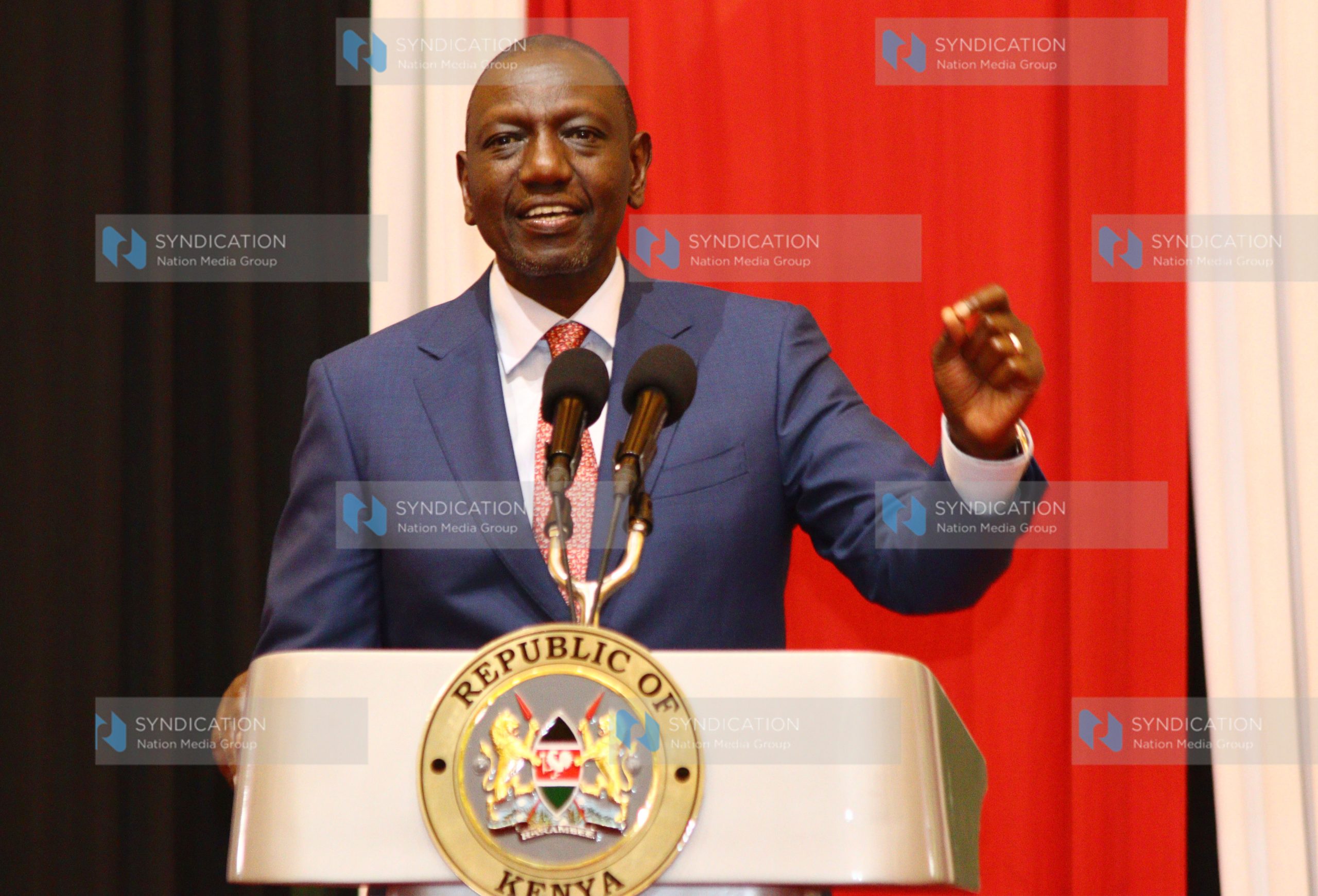 President William Ruto addressing participants during opening of the 5th Congress of IITUC-Africa