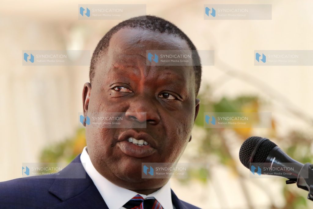 Interior and Co-ordination of National Government Cabinet Secretary Fred Matiang'i