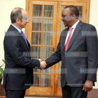 President Uhuru Kenyatta with Mr. Ahmet Bozer, President Coca-Cola International