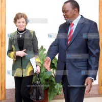 President Uhuru Kenyatta meets the United Nations Secretary-General’s Special Envoy to the Great Lakes Region, Mary Robinson