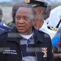 President Uhuru Kenyatta at East African Portland cement grounds