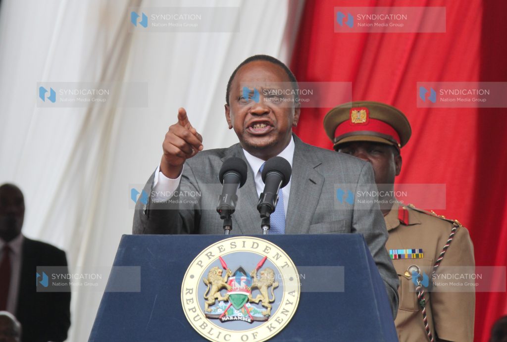 President Uhuru Kenyatta address workers