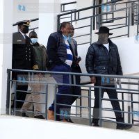 President Uhuru Kenyatta inspecting newly built NMS hospital