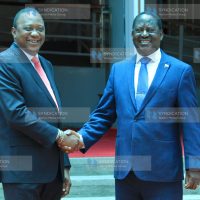 President Uhuru Kenyatta together with Raila Odinga