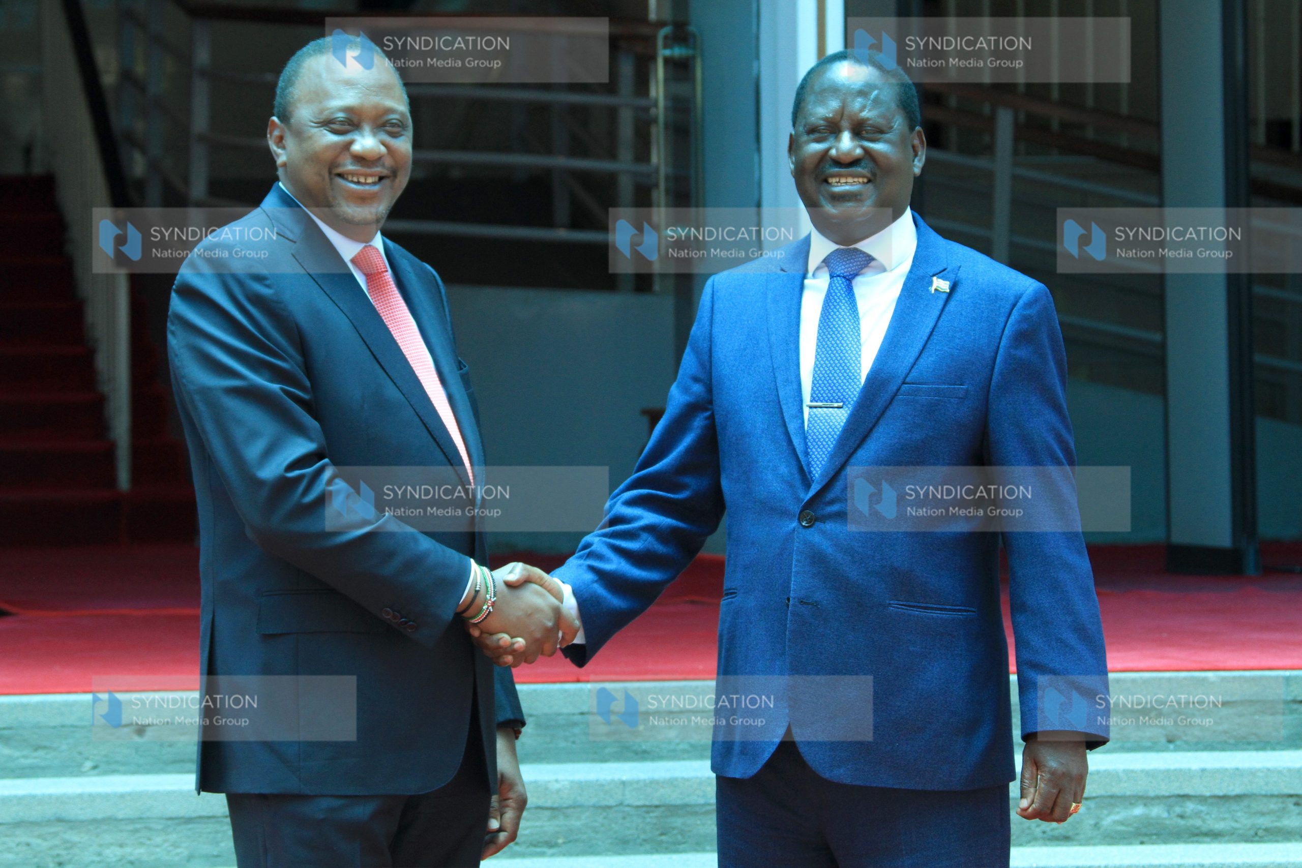 President Uhuru Kenyatta together with Raila Odinga
