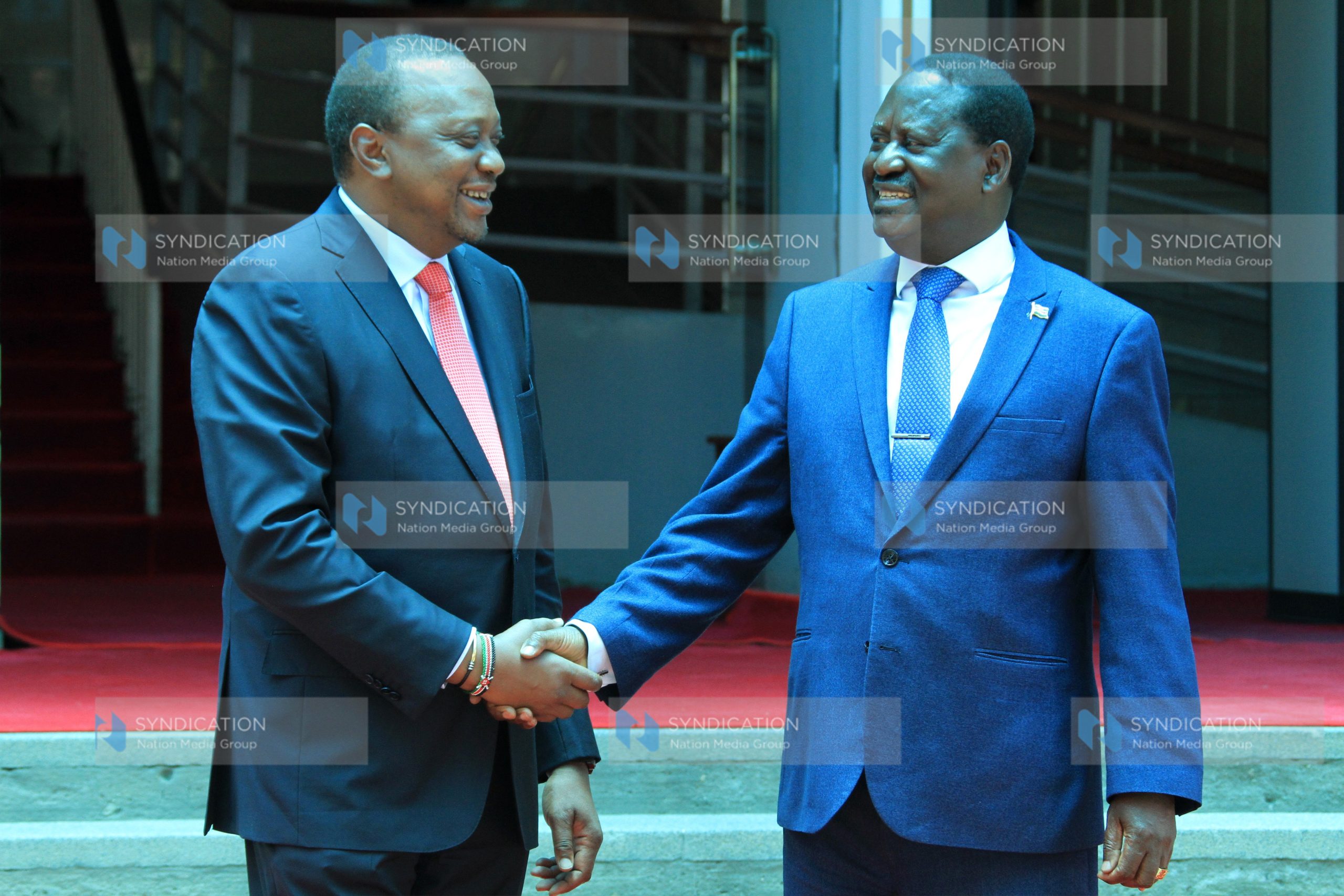 President Uhuru Kenyatta together with Raila Odinga