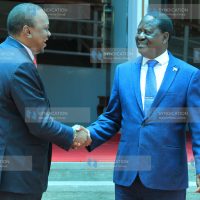 President Uhuru Kenyatta with Raila Odinga