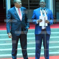 President Uhuru Kenyatta together with Raila Odinga