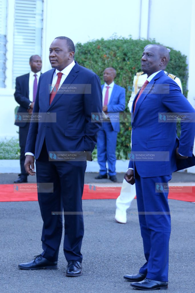 President Uhuru Kenyatta with his Deputy William Ruto