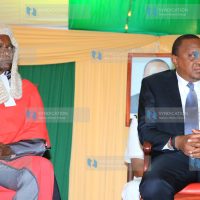 President Uhuru Kenyatta together with Chief Justice and President of the Supreme Court, David Maraga