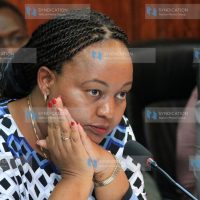 Former Devolution Cabinet Secretary Anne Waiguru appears before the National Assembly's Public Accounts Committee
