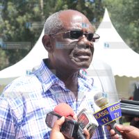 Wiper Party Chairman David Musila addresses the press