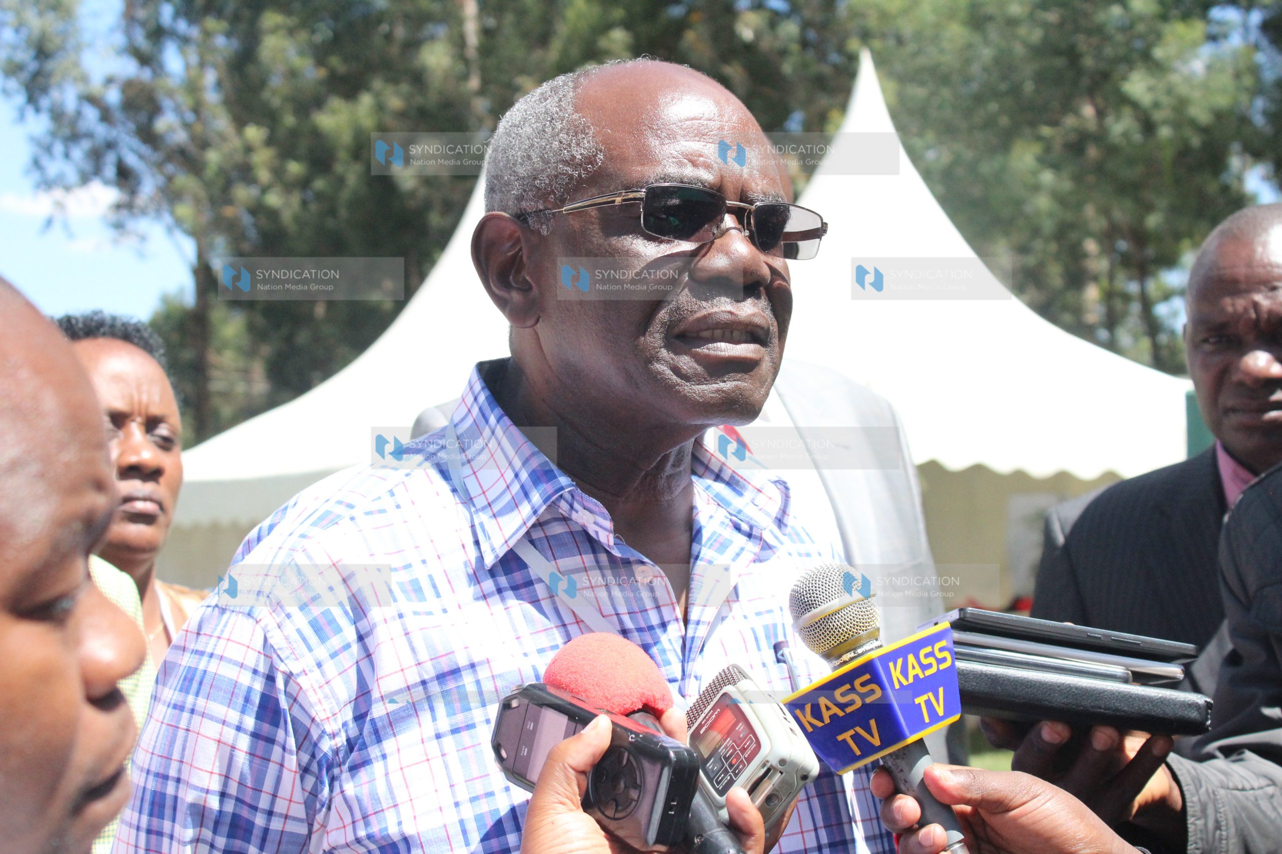 Wiper Party Chairman David Musila addresses the press