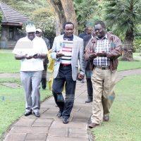 Kalonzo Musyoka is received by the Wiper Party Executive Director Brig. Henry Robb