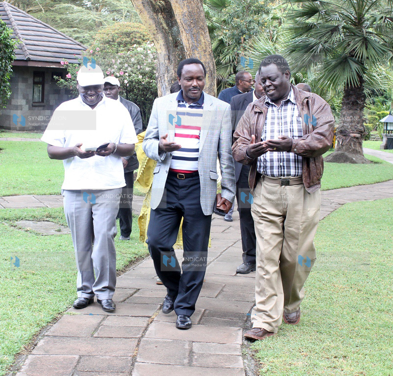 Kalonzo Musyoka is received by the Wiper Party Executive Director Brig. Henry Robb