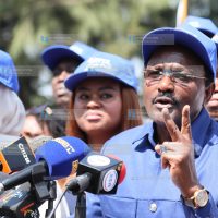 Wiper Patriotic Front Party leader Kalonzo Musyoka addressing journalists