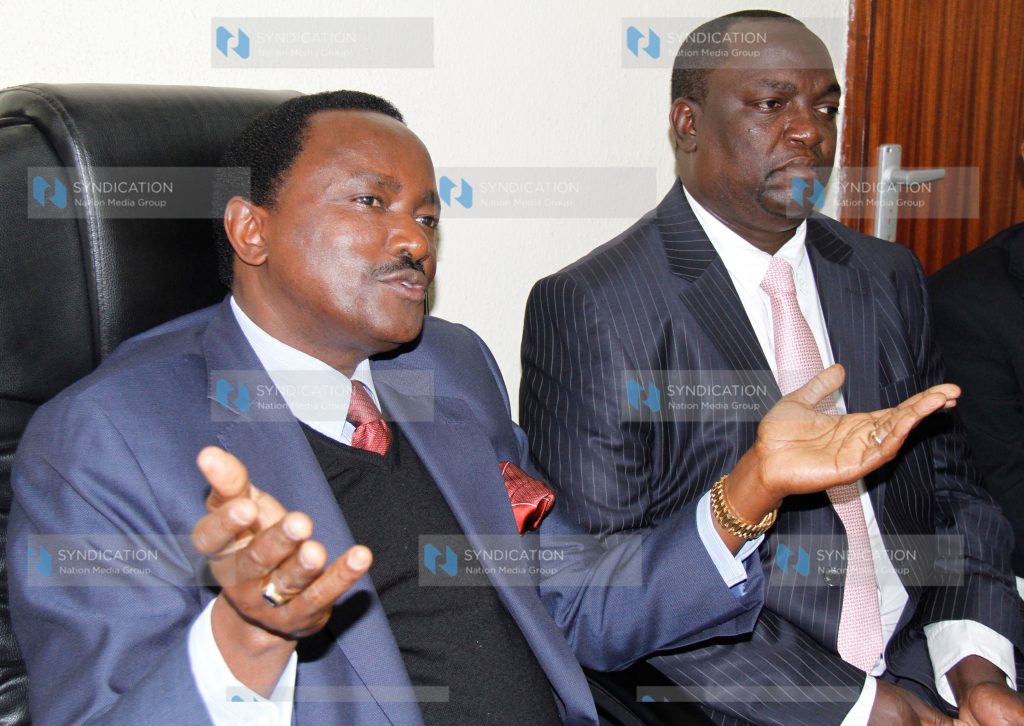 Wiper Democratic Party Leader Kalonzo Musyoka address the press