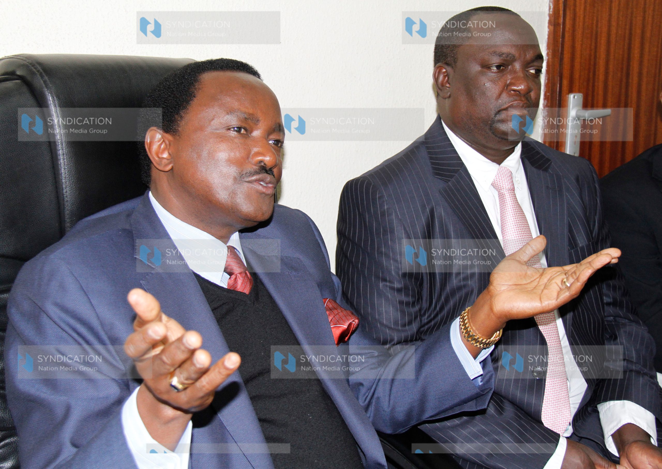 Wiper Democratic Party Leader Kalonzo Musyoka address the press