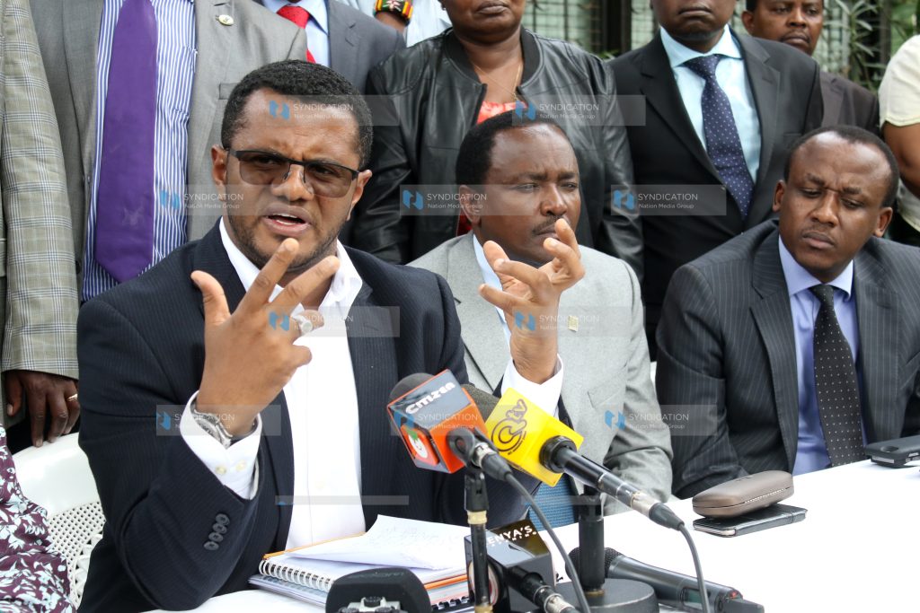 National Executive Council (NEC) members address the media