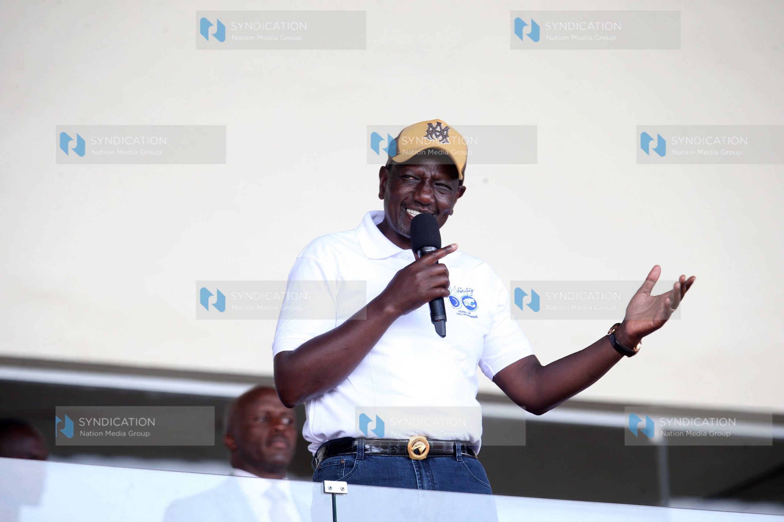 President William Ruto address fans